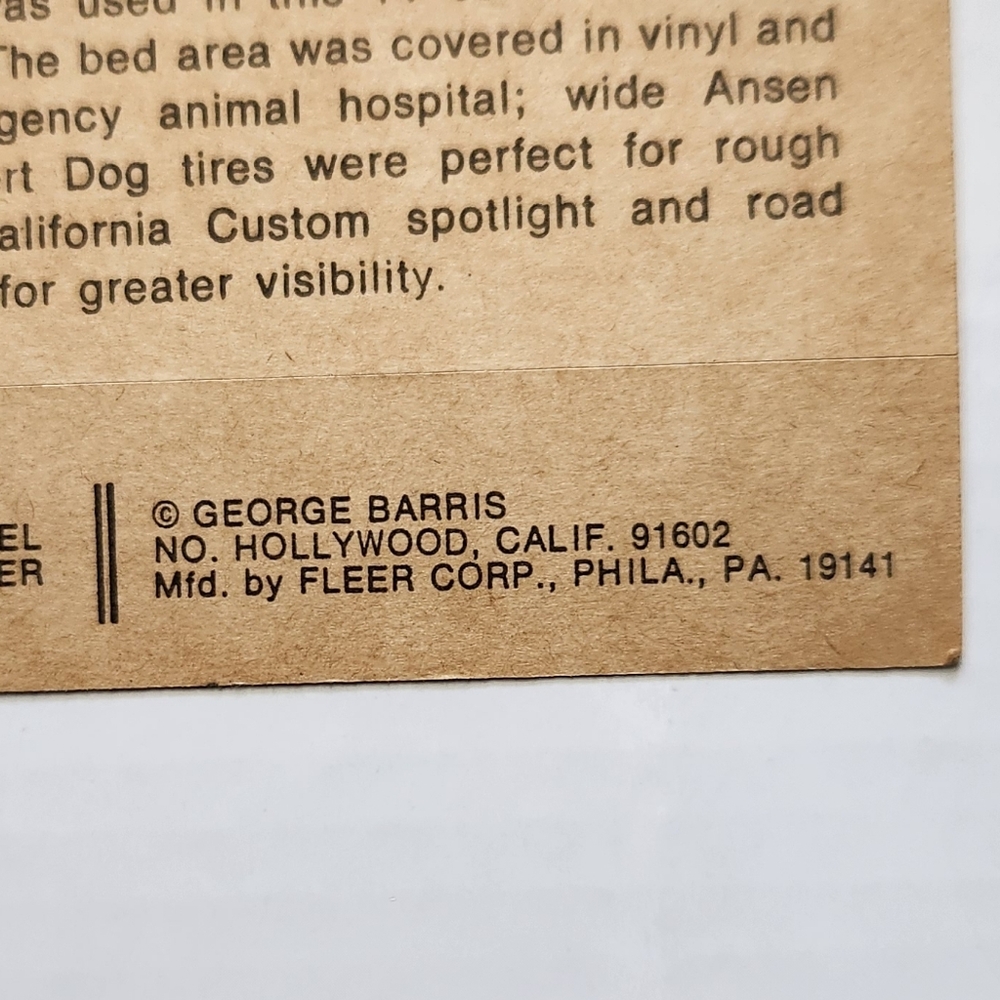🦓 Vintage 1970 Fleer GEORGE BARRIS Kustom City Sticker - DAKTARI JEEP 🦁 - Picture 5 of 10